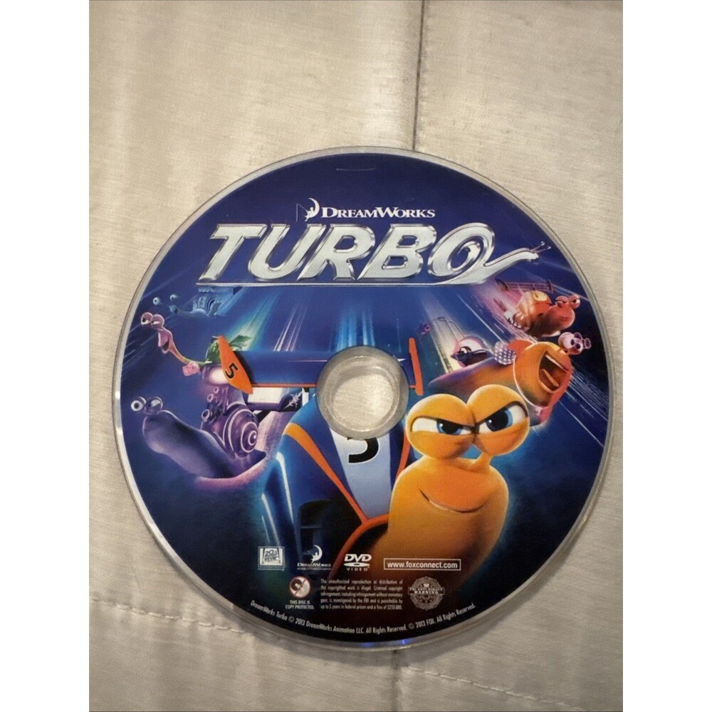 Turbo (DVD, 2013) No Case